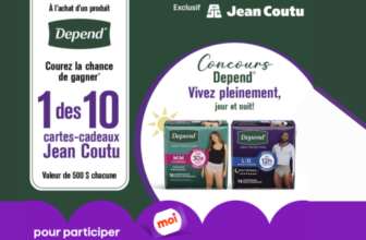 Concours Jean Coutu : Gagnez 1 des 10 prix de 500$