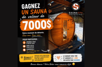 Concours : Gagnez 1 Sauna d&rsquo;une valeur de 7 000$