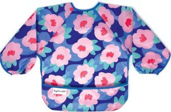 Tiny Twinkle Bavoir imperméable à manches longues pour bébé
